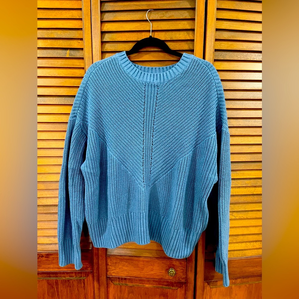 Blue knit sweater